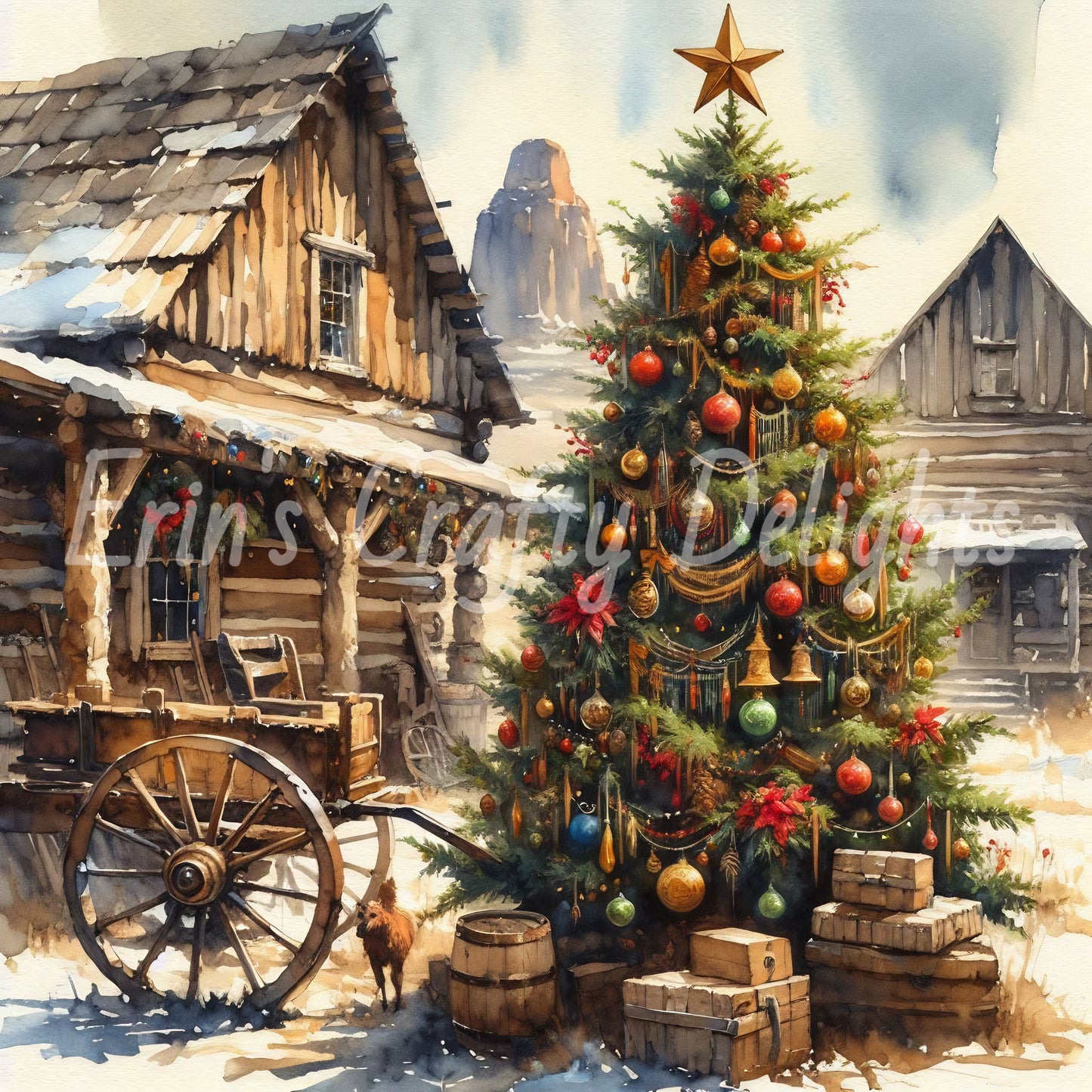 5 Cowboy Christmas Tree