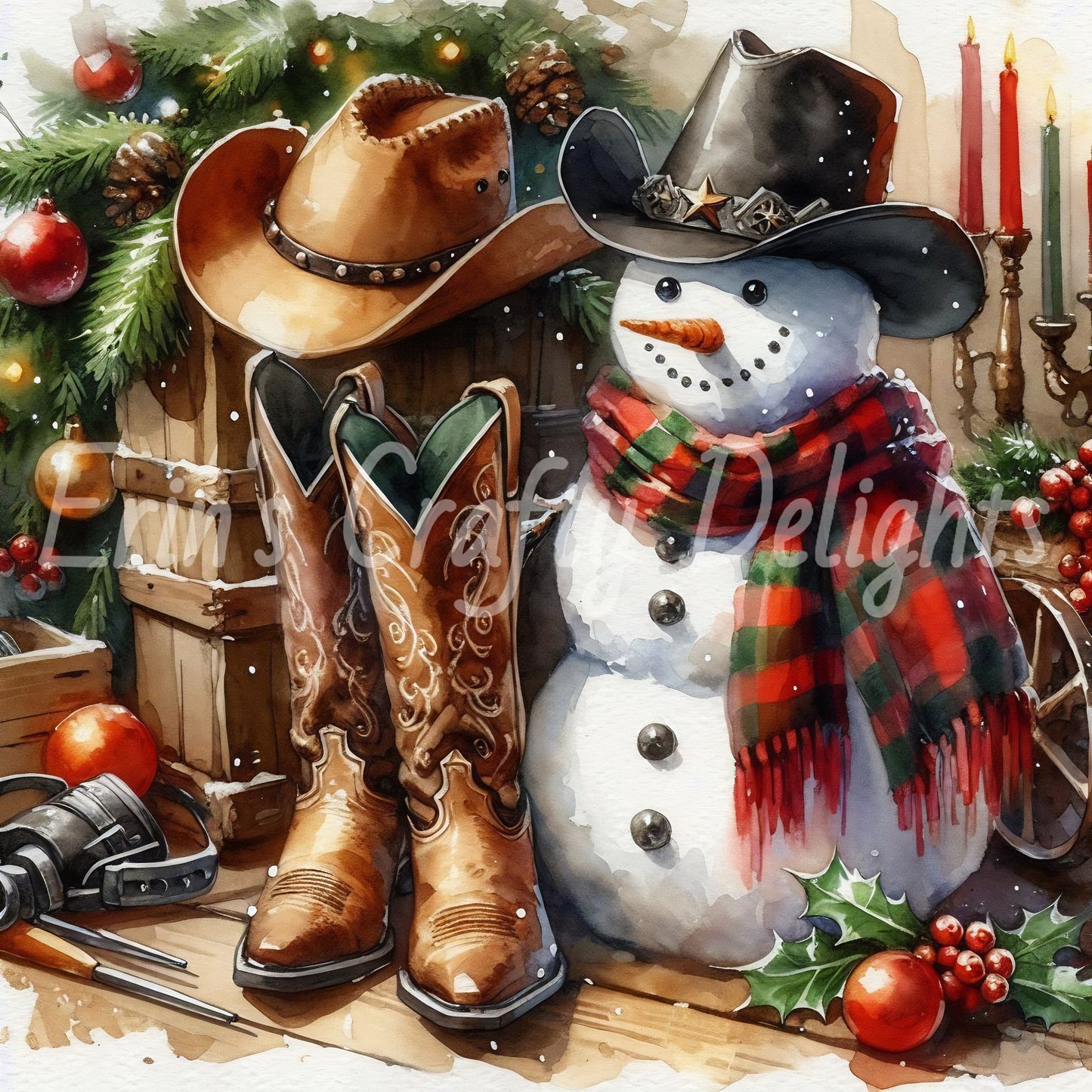 5 Cowboy Snowman