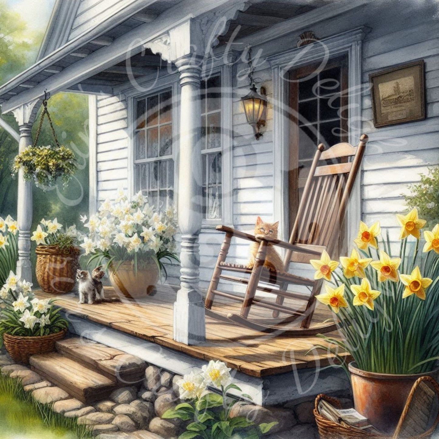 5 Spring Kitten and Farmhouse