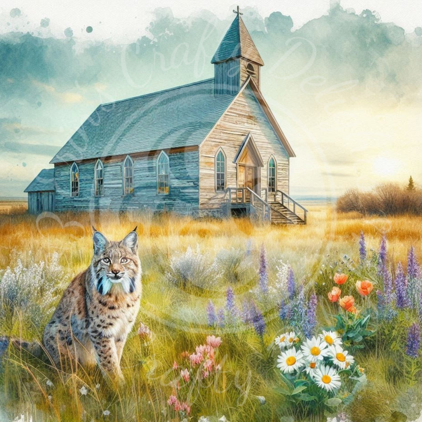 5 Spring Prairie Church and Bobcat