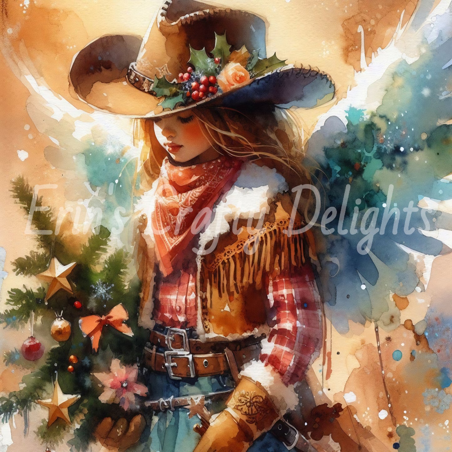 6 Sq Angel Girl 8x8 Printable