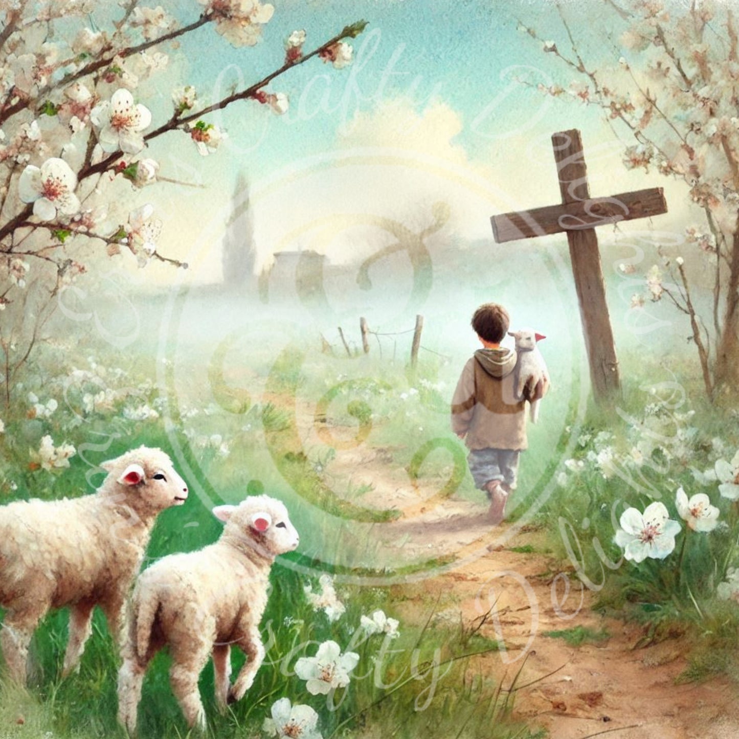 6 Boy, Lamb and Cross