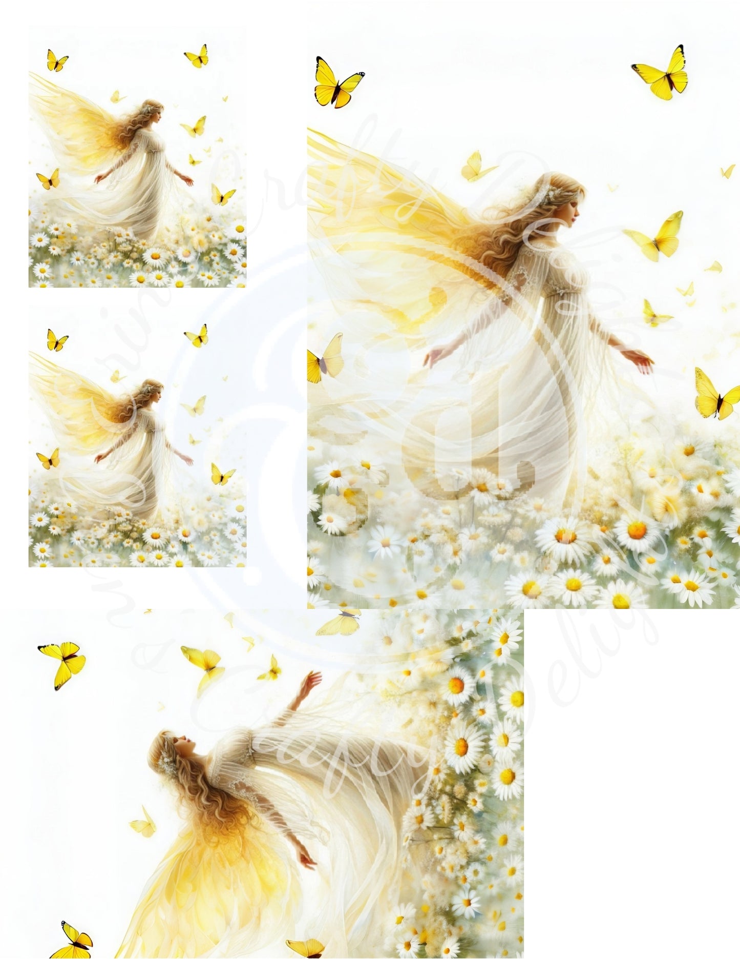 6 VMS Daisy Angel Mix Size Printable Set