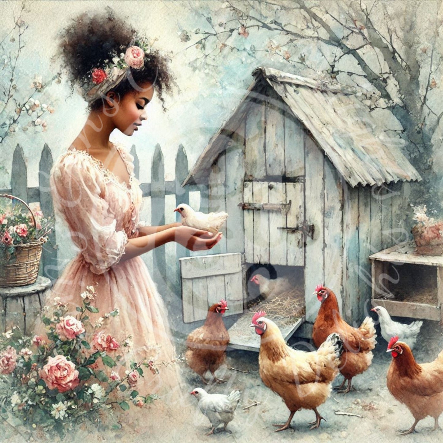 6 Spring Barnyard Scene