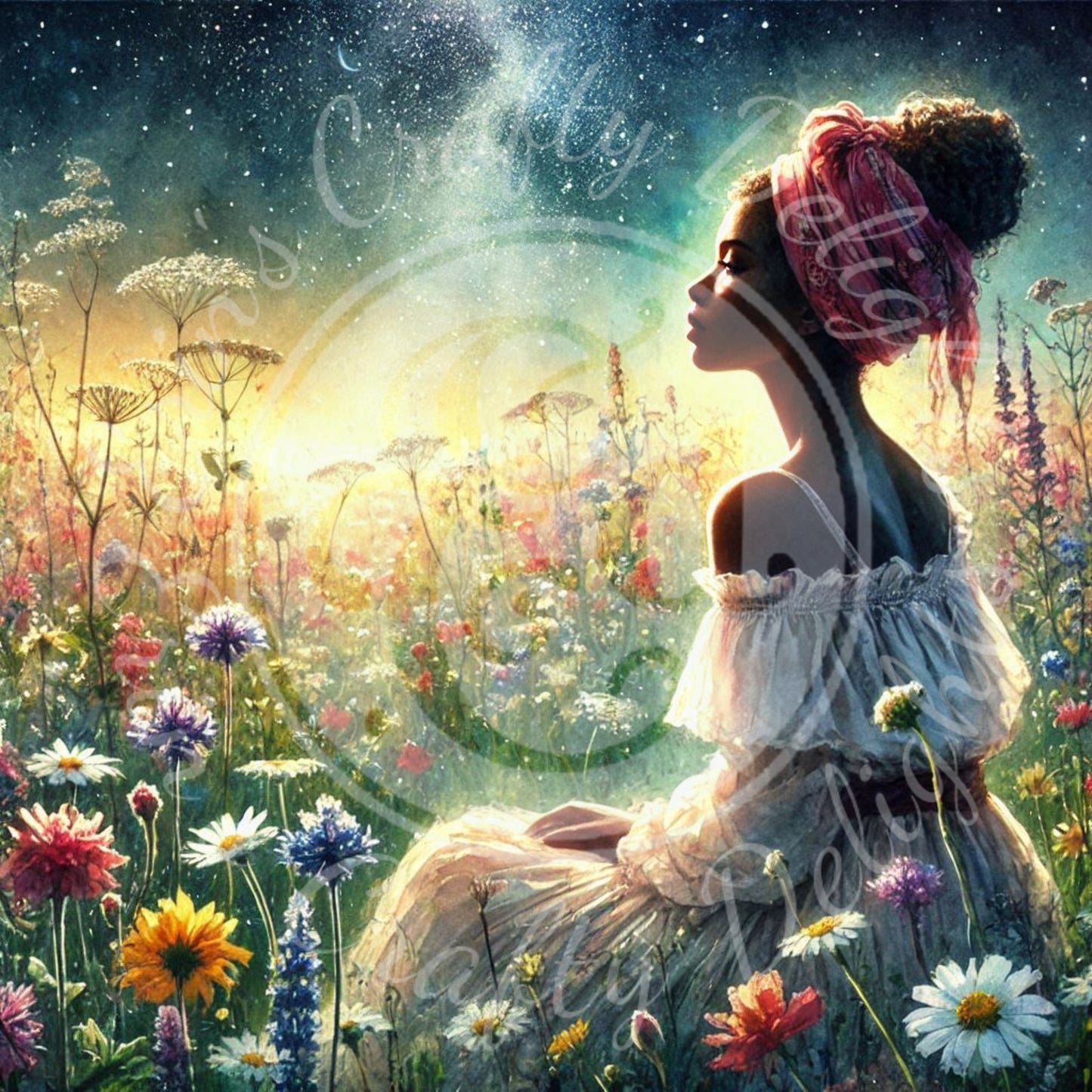 6 Woman in an Evening Field