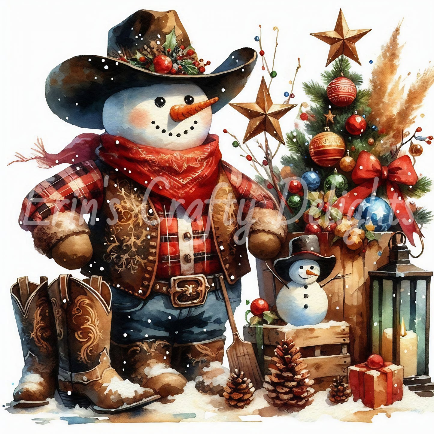 7 Cowboy Snowman