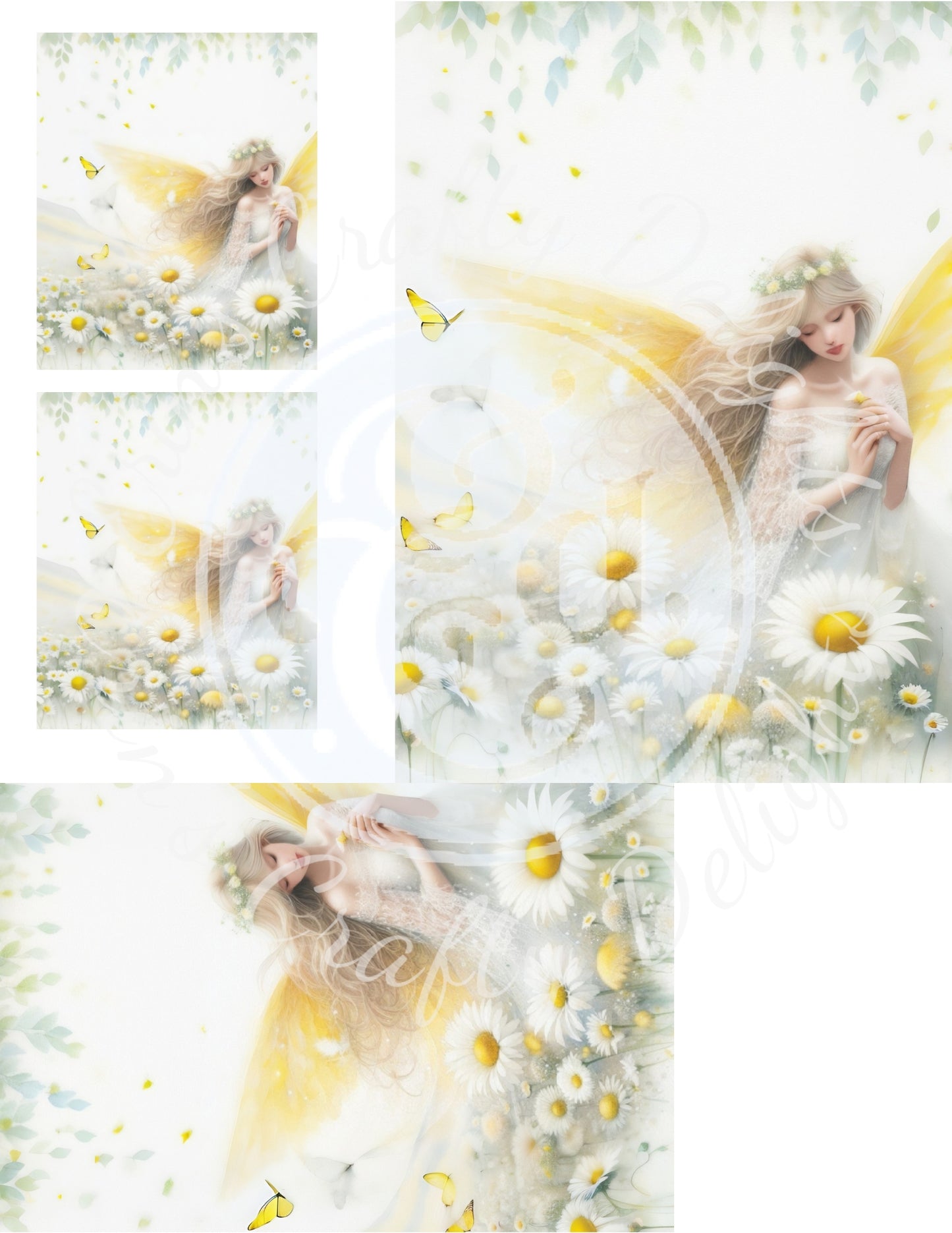 7 VMS Daisy Angel Mix Size Printable Set