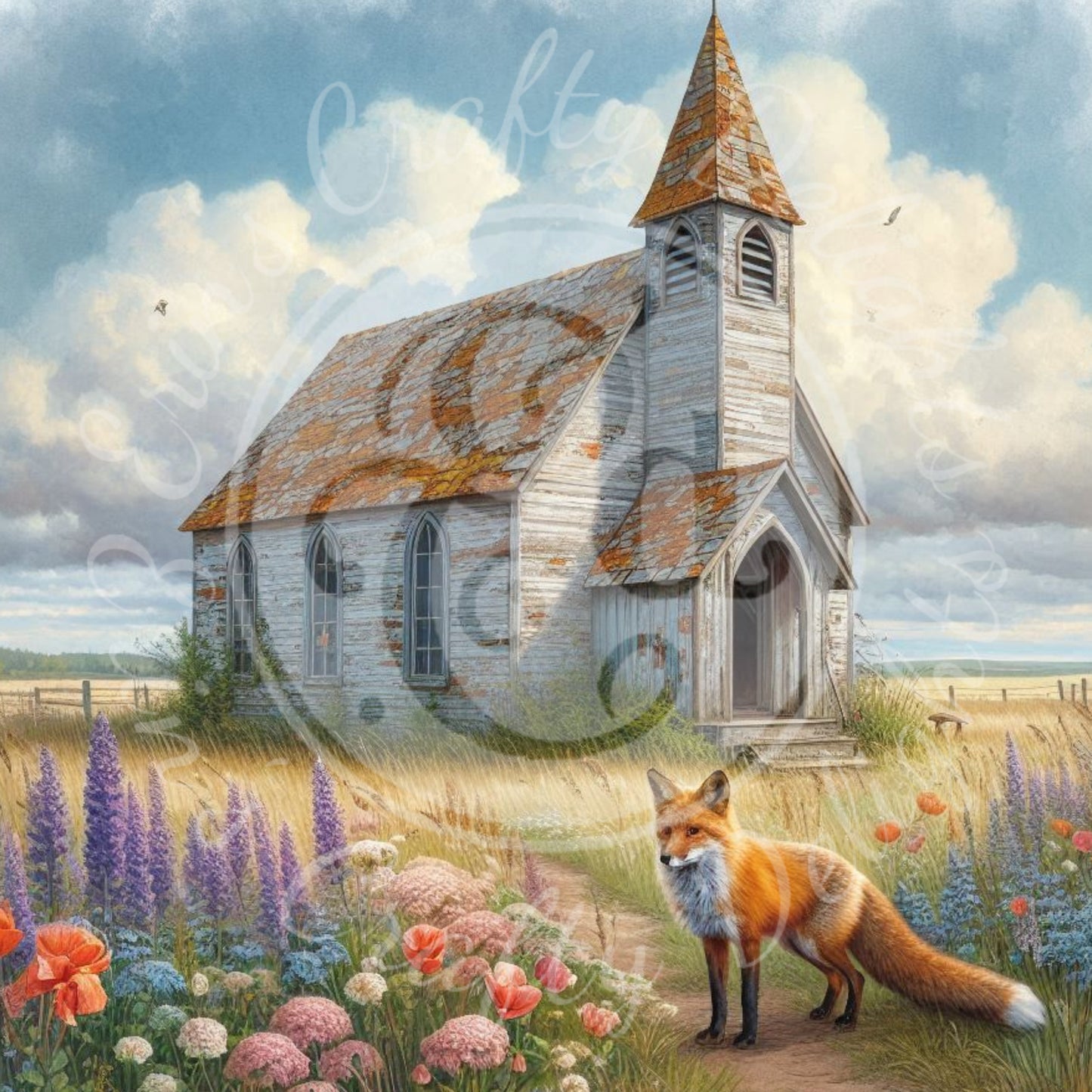 7 Spring Prairie Church and Fox