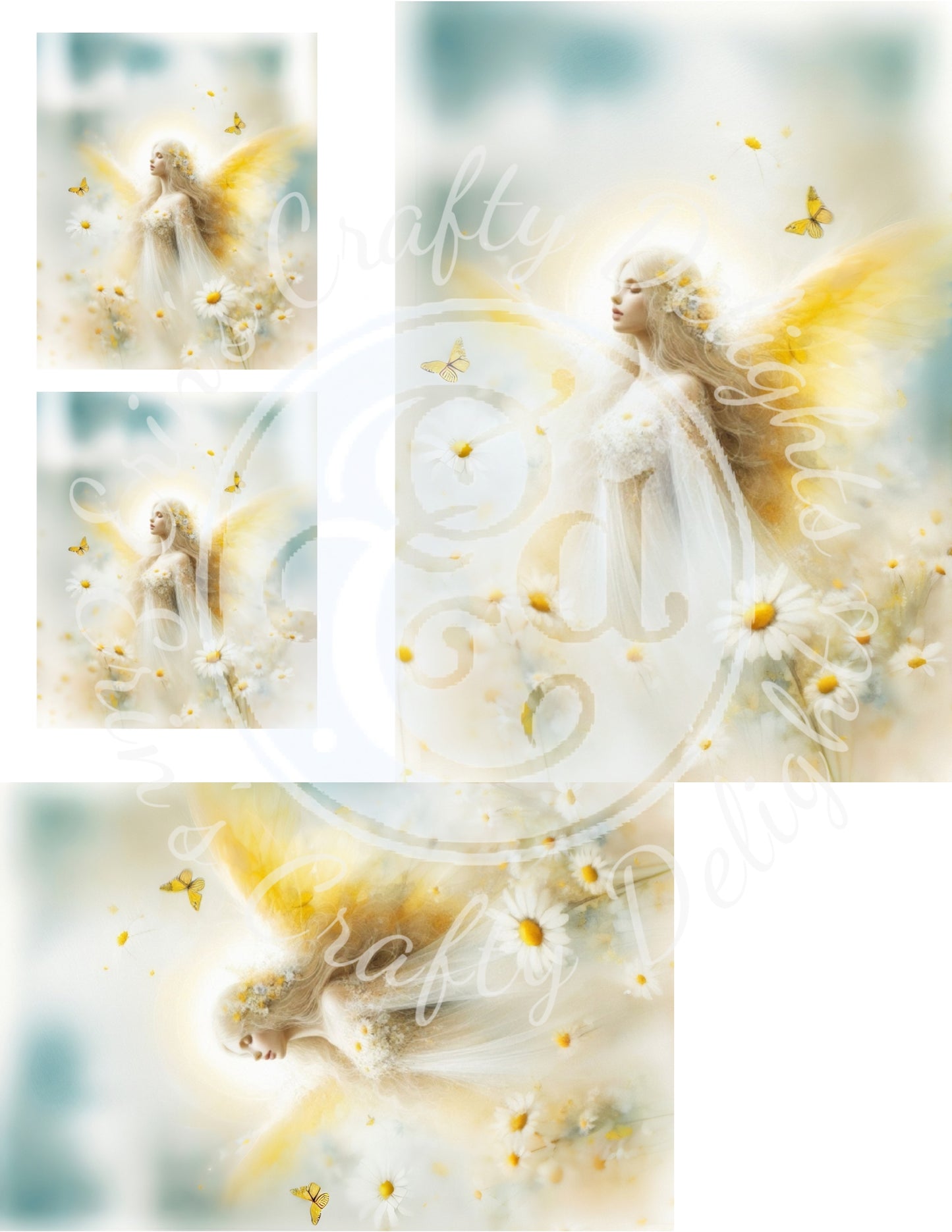8 VMS Daisy Angel Mix Size Printable Set
