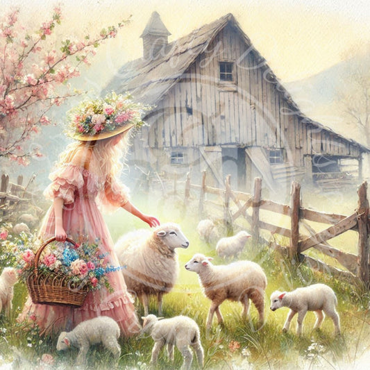 8 Spring Barnyard Scene