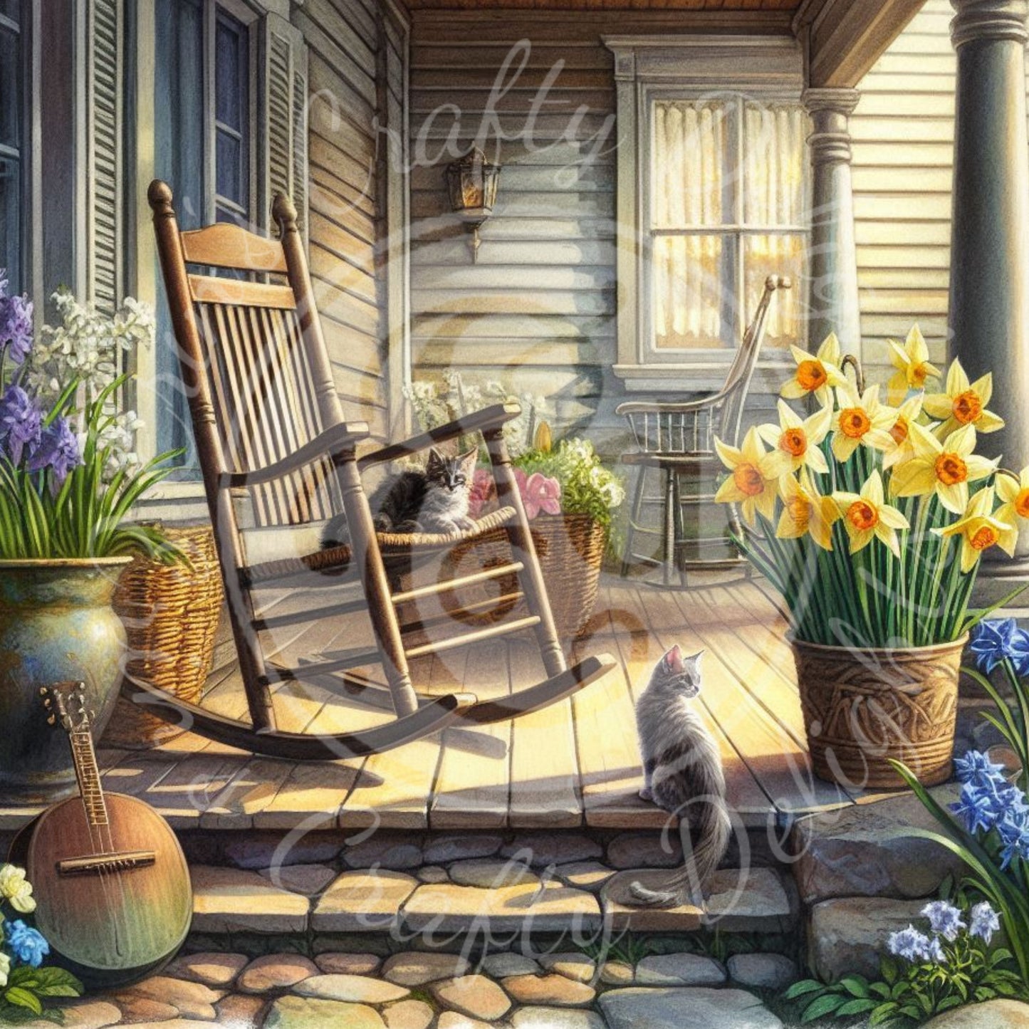 8 Spring Kitten and Farmhouse