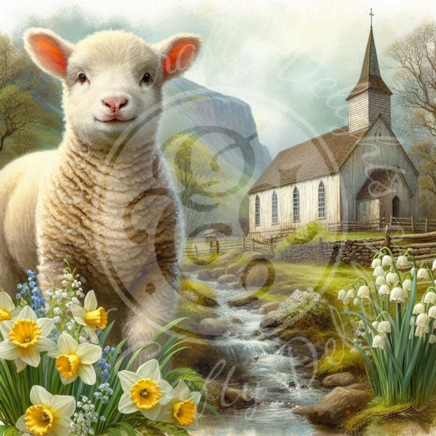 8 Spring Lamb and Church