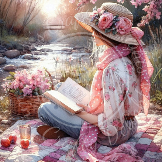 8 Spring Lady in Pink Scarf