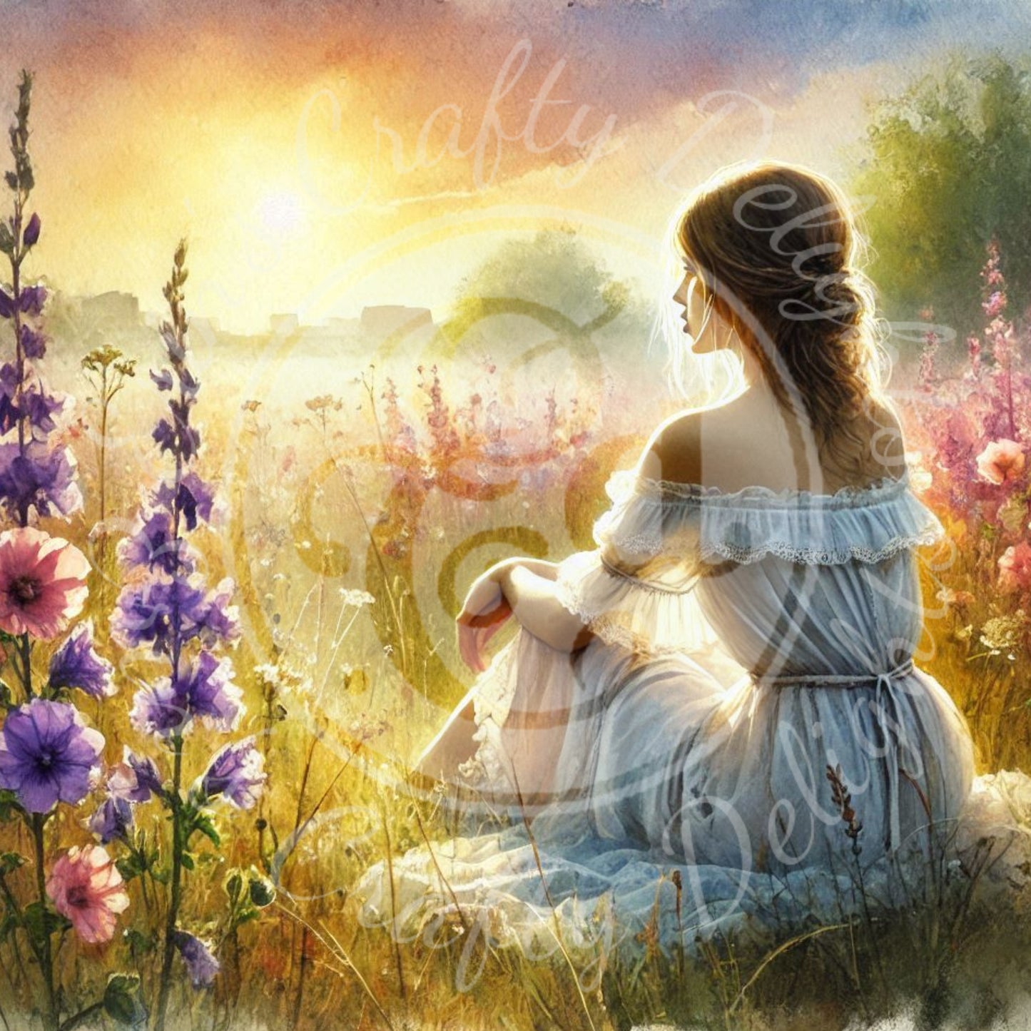 8 Woman in an Evening Field