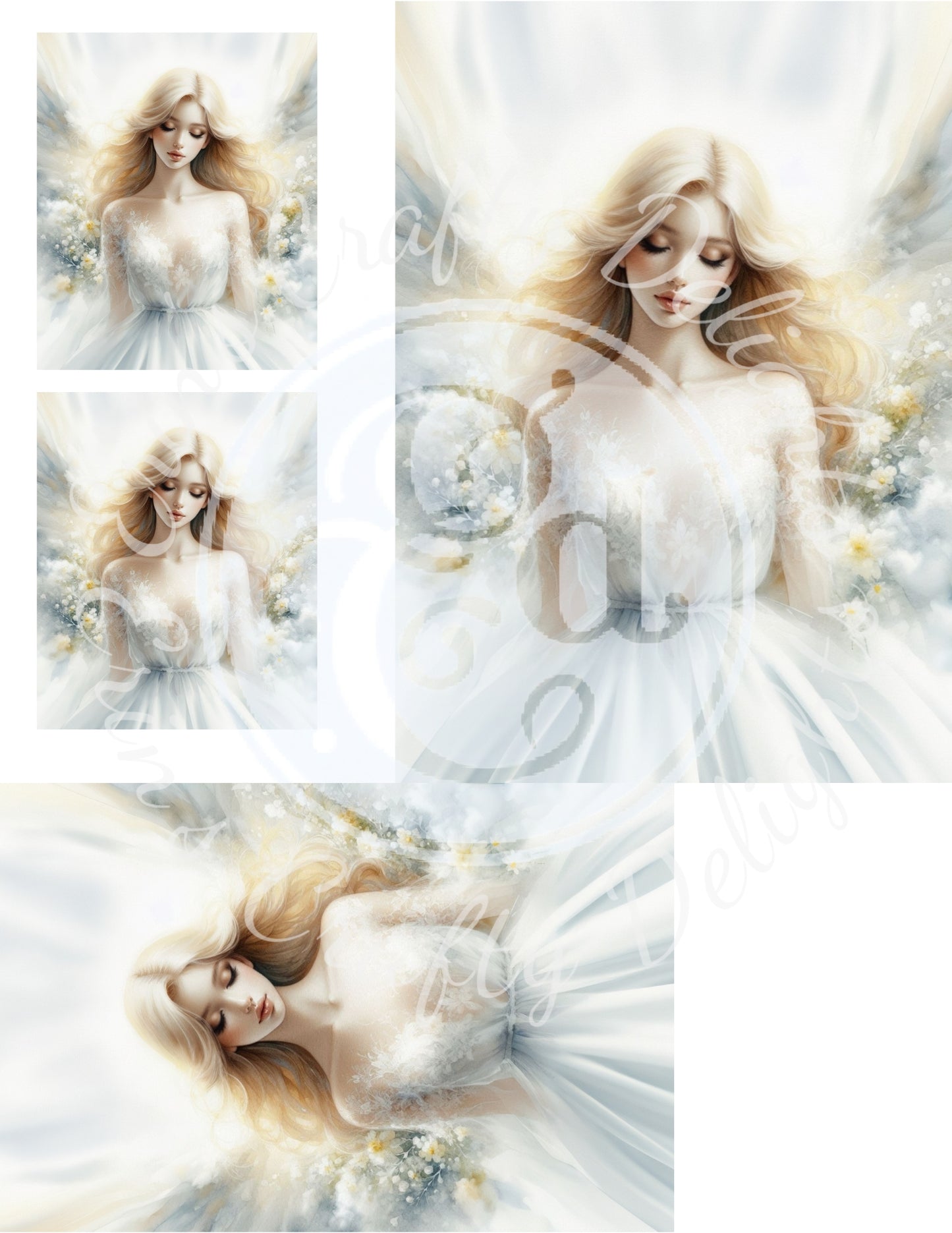 9 VMS Daisy Angel Mix Size Printable Set