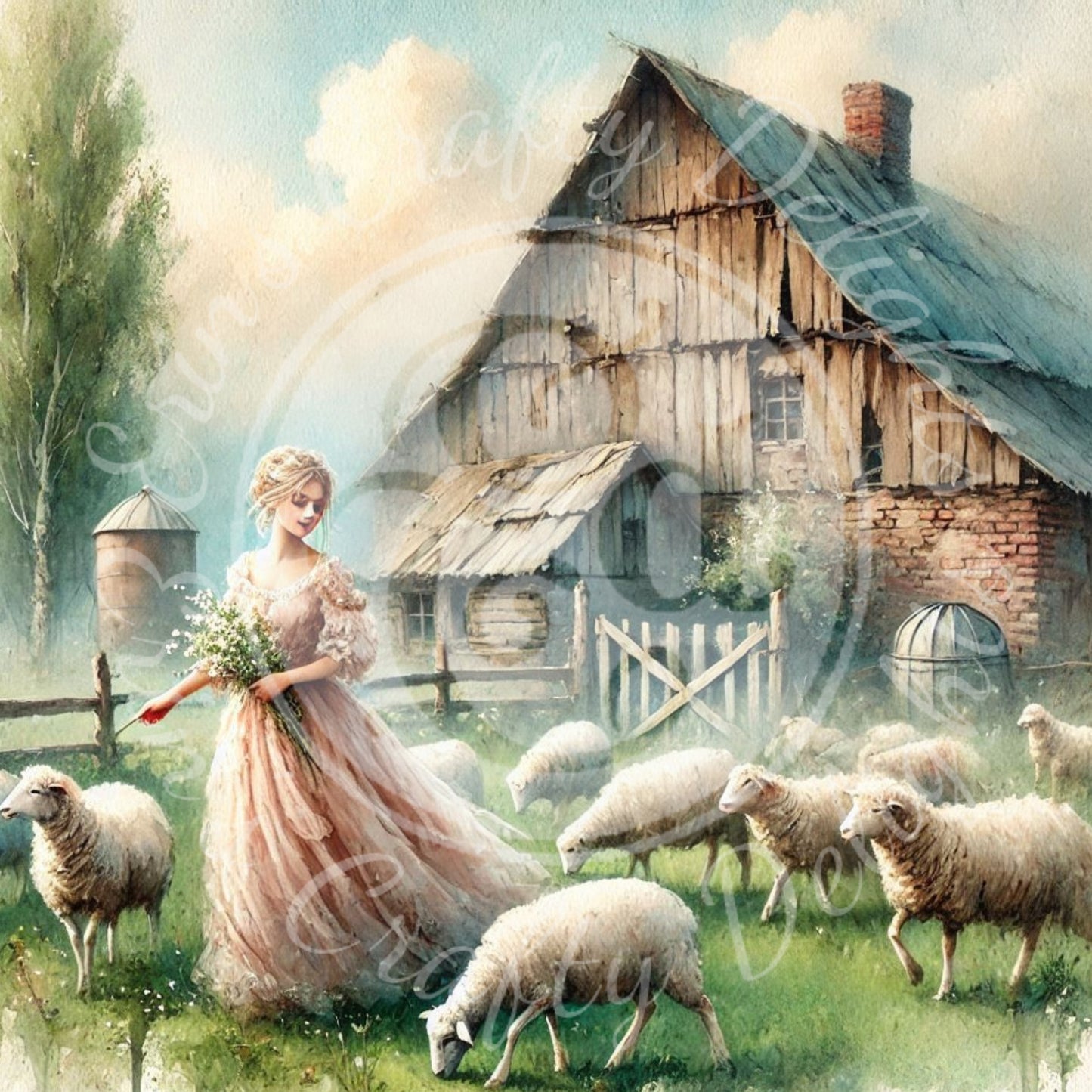 9 Spring Barnyard Scene