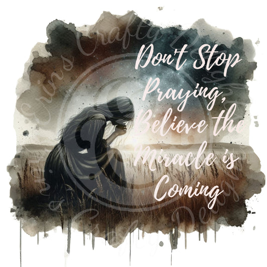 Don't Stop Believing 8x8" Printable
