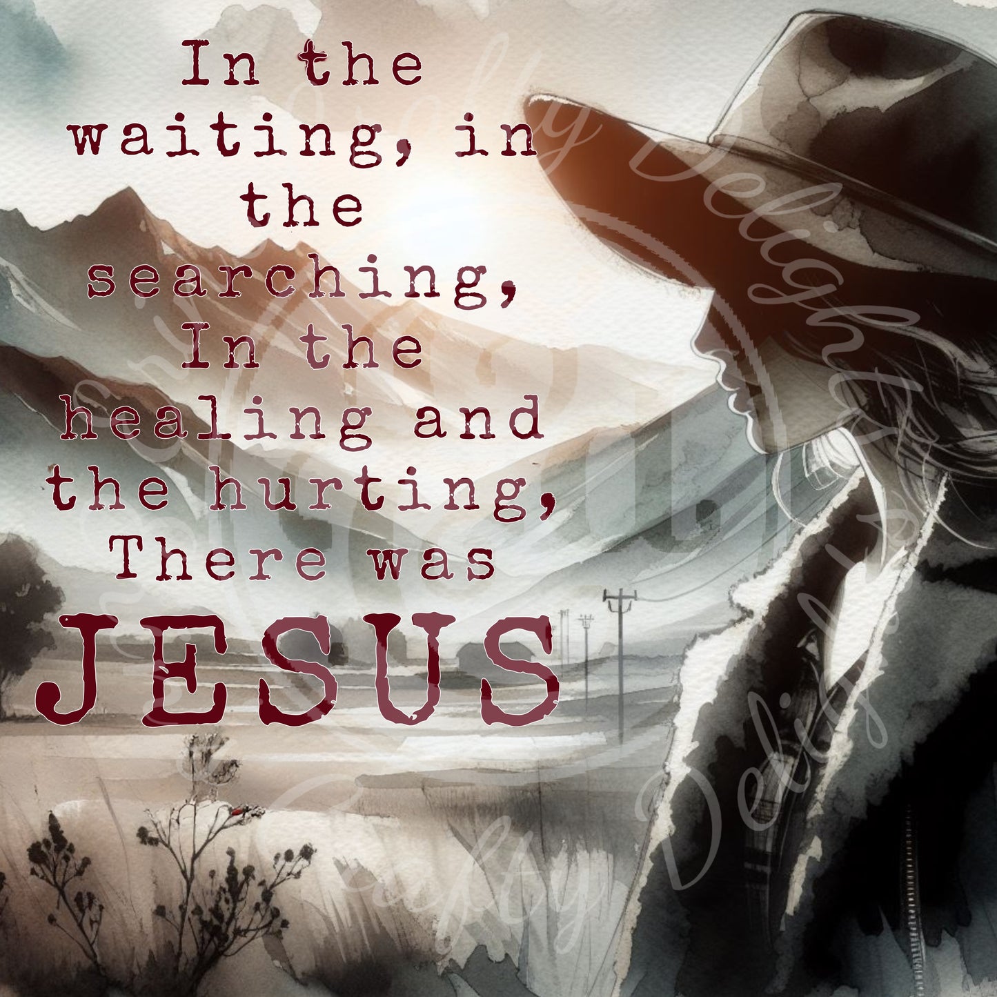 There was Jesus 8x8" Printable