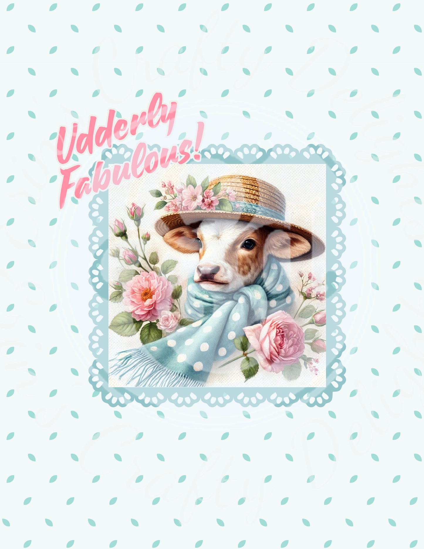 Udderly Fabulous! Brown Cow Printable Set