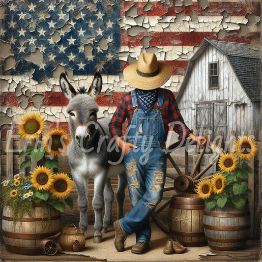 Farmer and Donkey 1