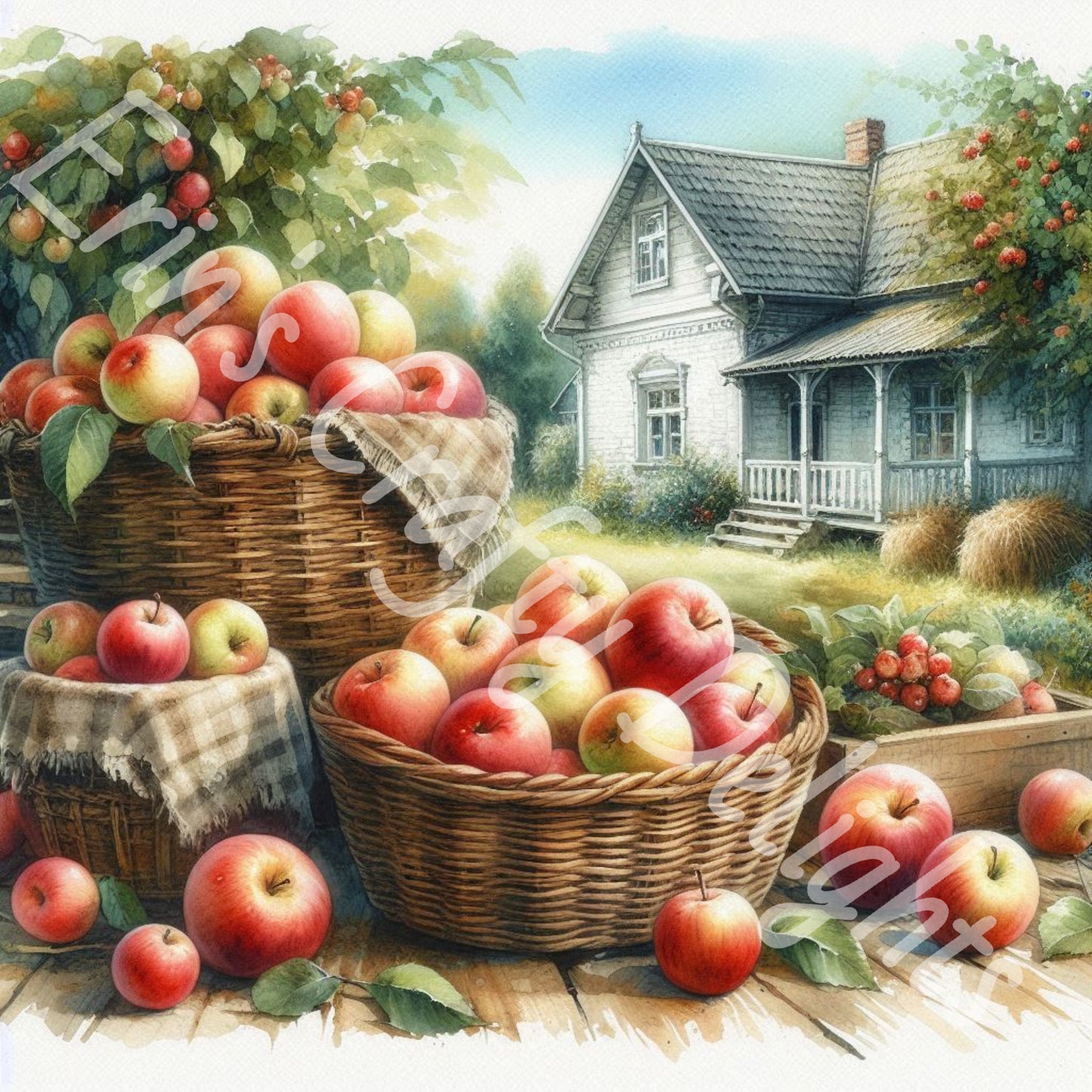 1 Sq Apple Time Set of 5 images