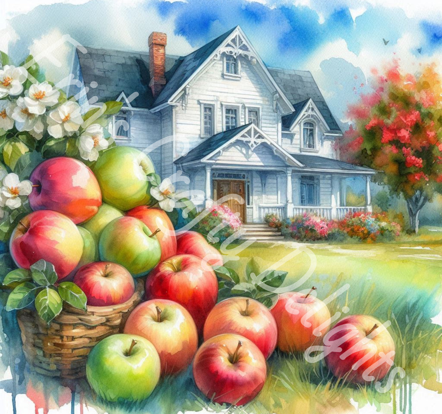 1 Sq Apple Time Set of 5 images