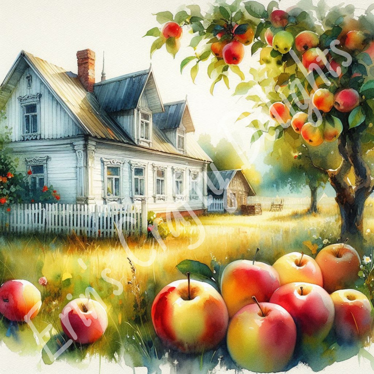 1 Sq Apple Time Set of 5 images