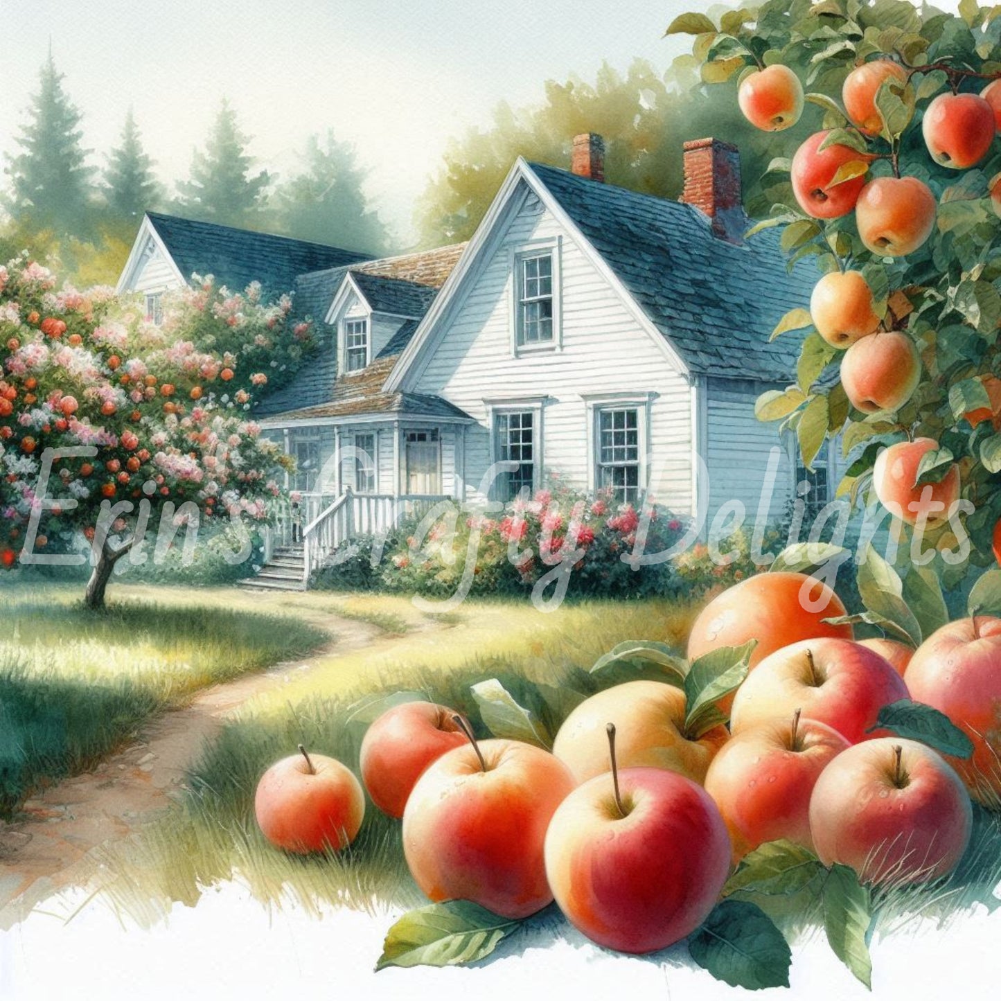 1 Sq Apple Time Set of 5 images