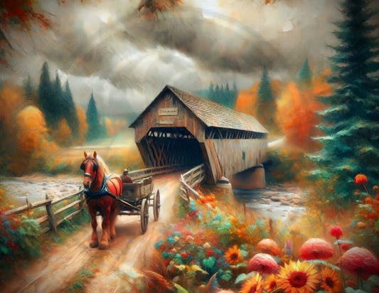 Covered Bridge in Autumn 1