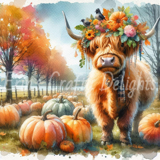 Autumn Highland Cow 3