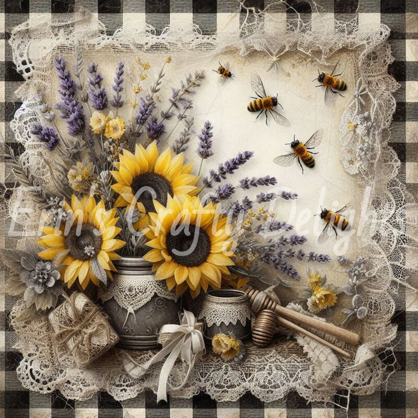 Sunflowers and Honey Bees Set 2