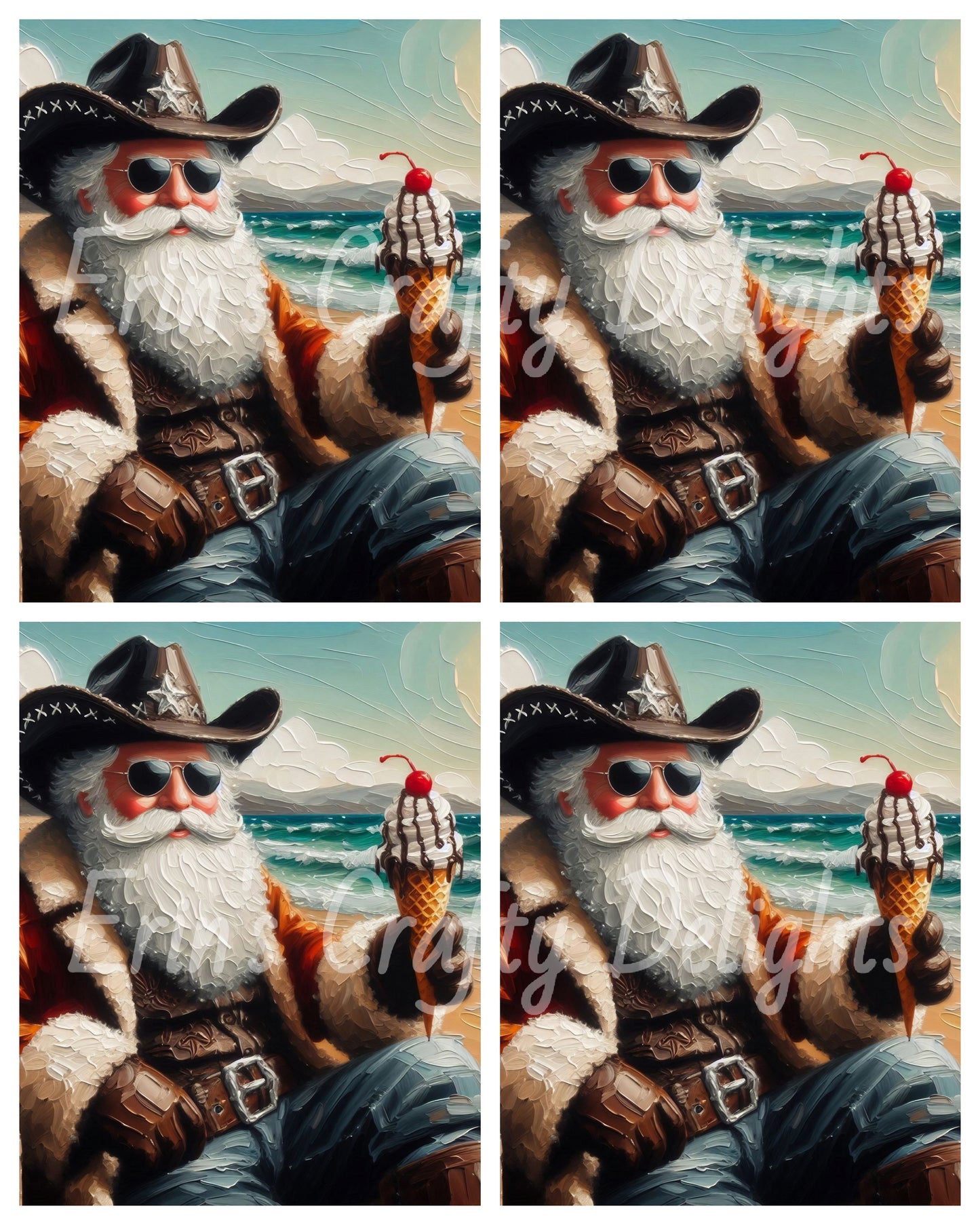 Beach Cowboy Santa & Ice Cream 2