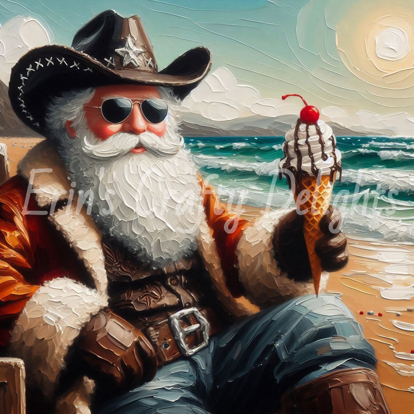 Beach Cowboy Santa & Ice Cream 2