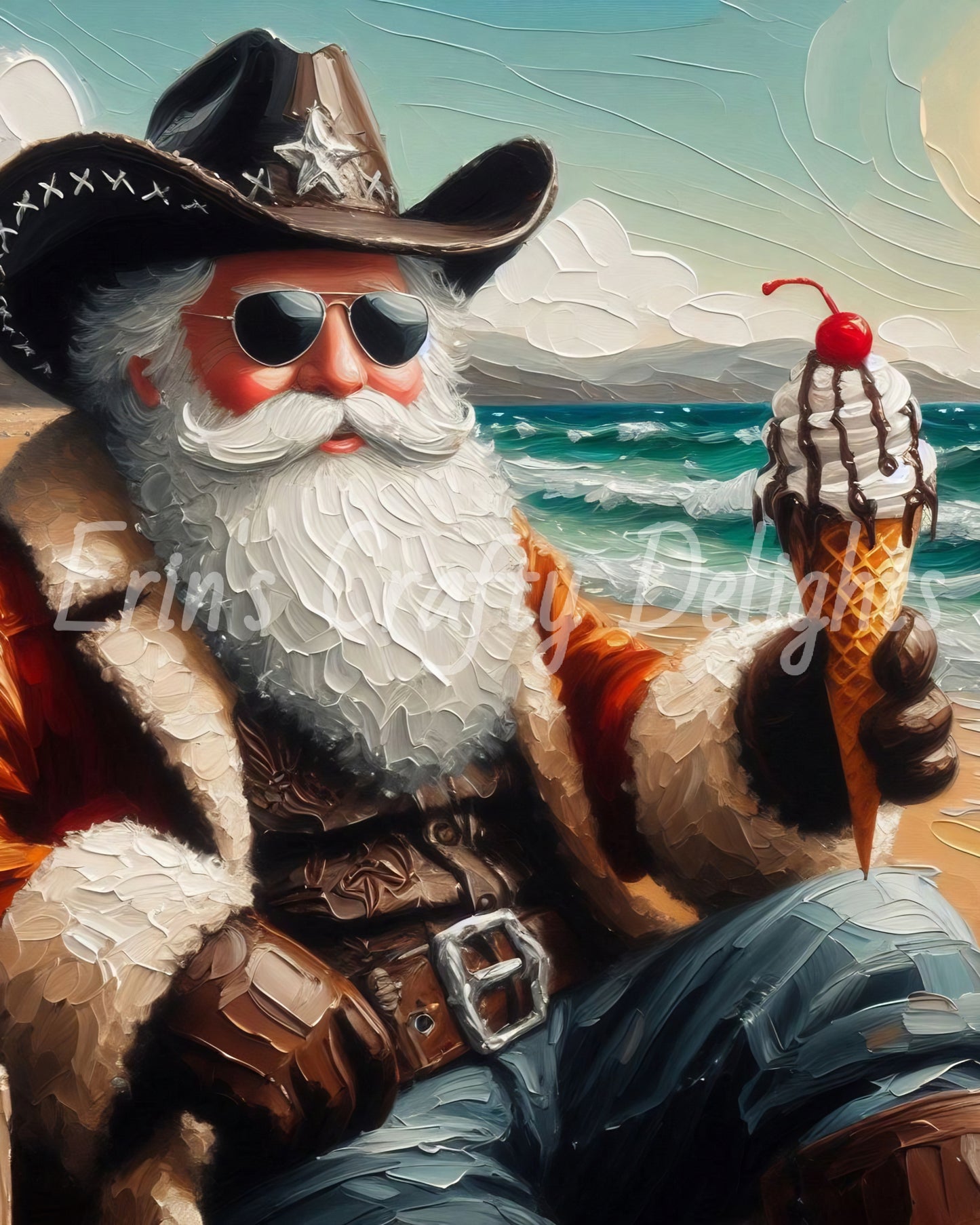 Beach Cowboy Santa & Ice Cream 2