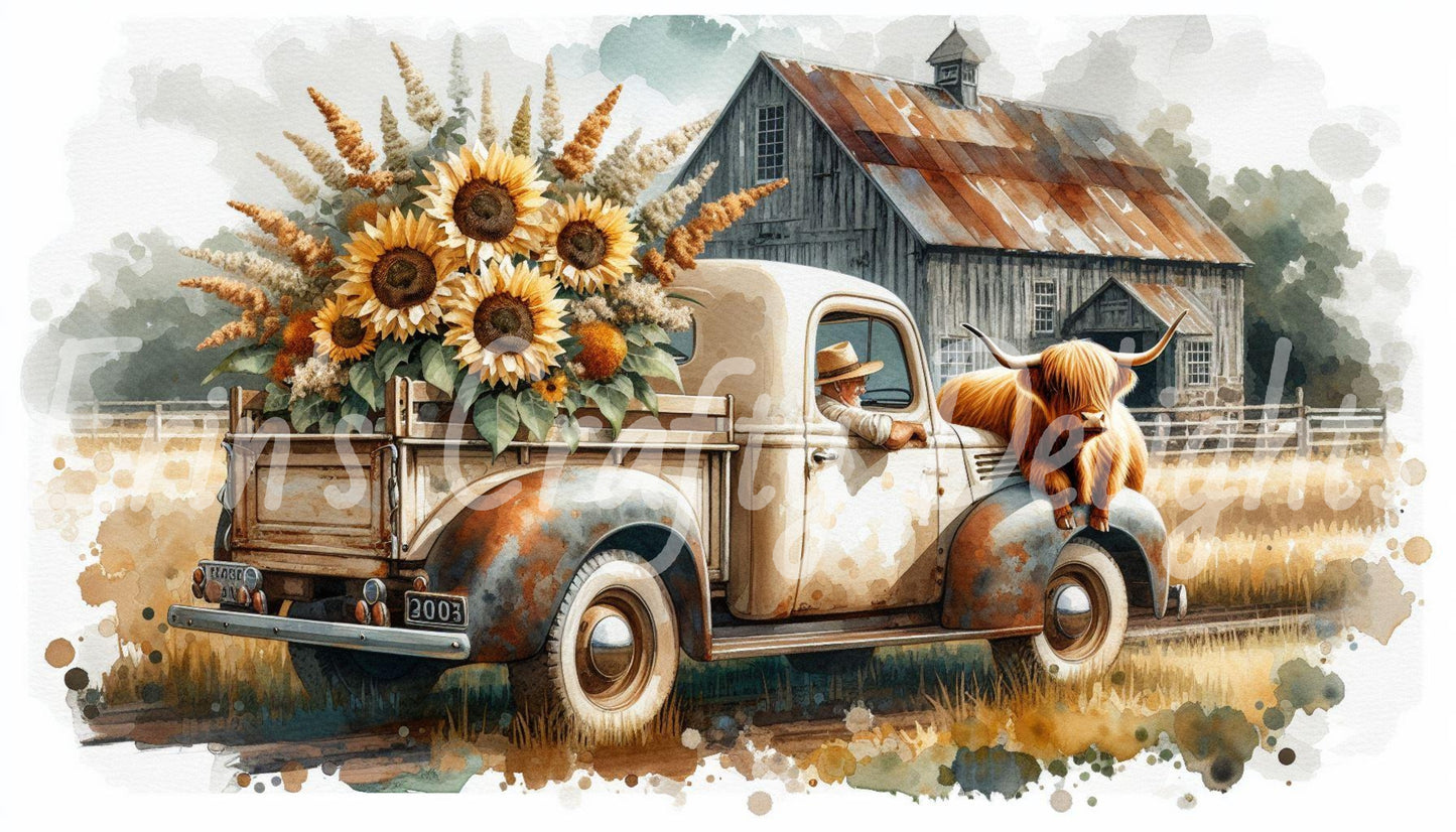 Old Farm Trucks Set 3