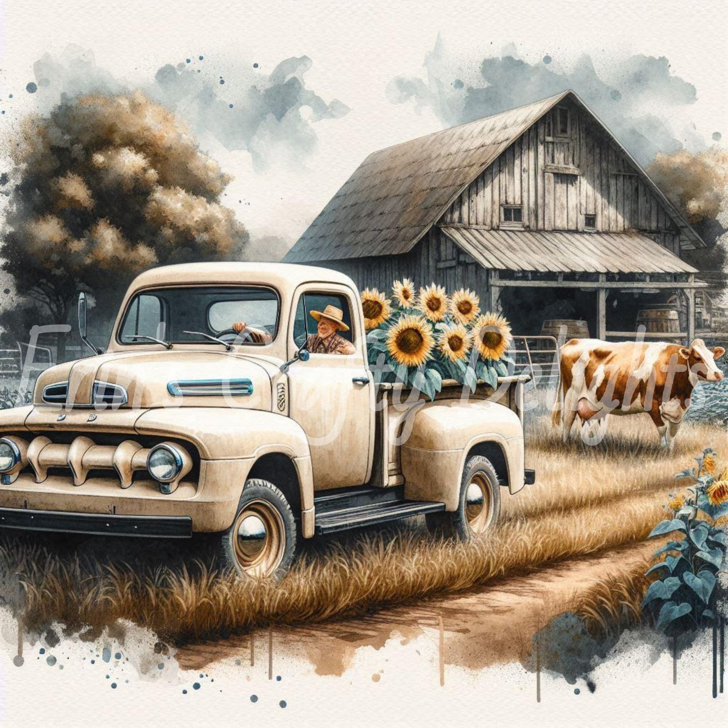 Old Farm Trucks Set 3