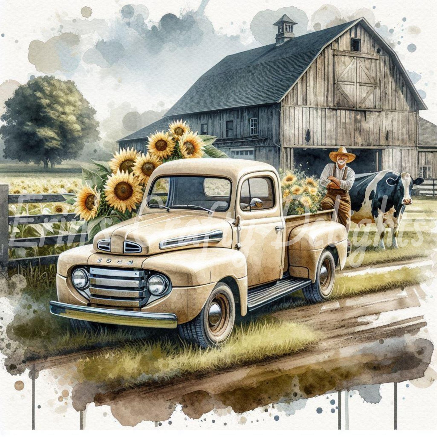 Old Farm Trucks Set 3