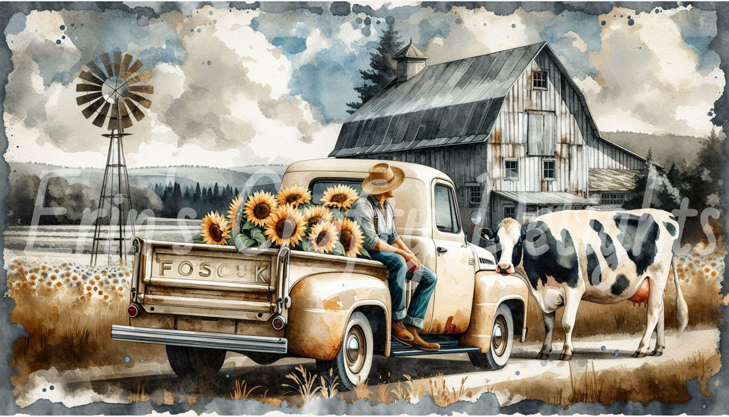 Old Farm Truck Set 1