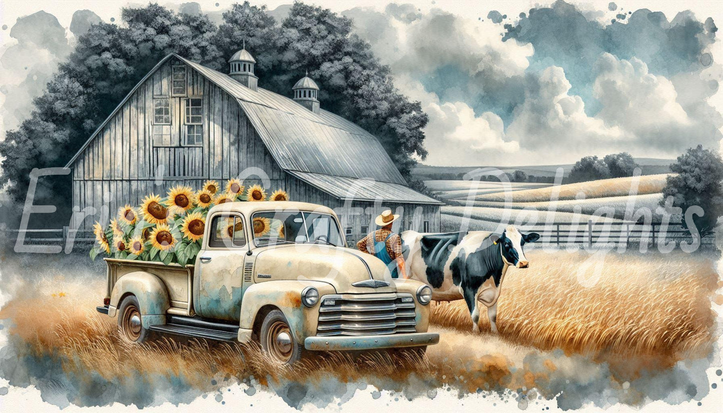 Old Farm Truck Set 1