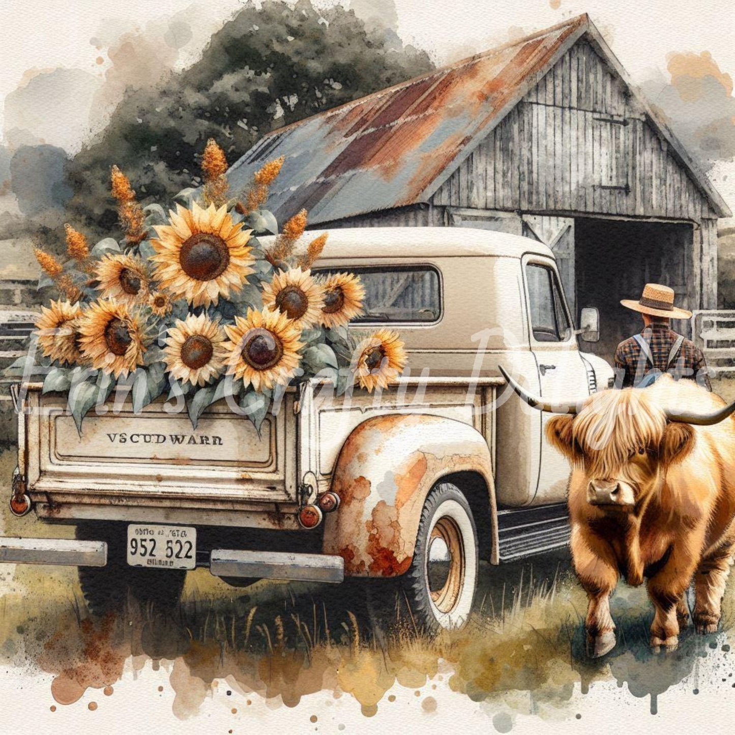 Old Farm Trucks Set 2