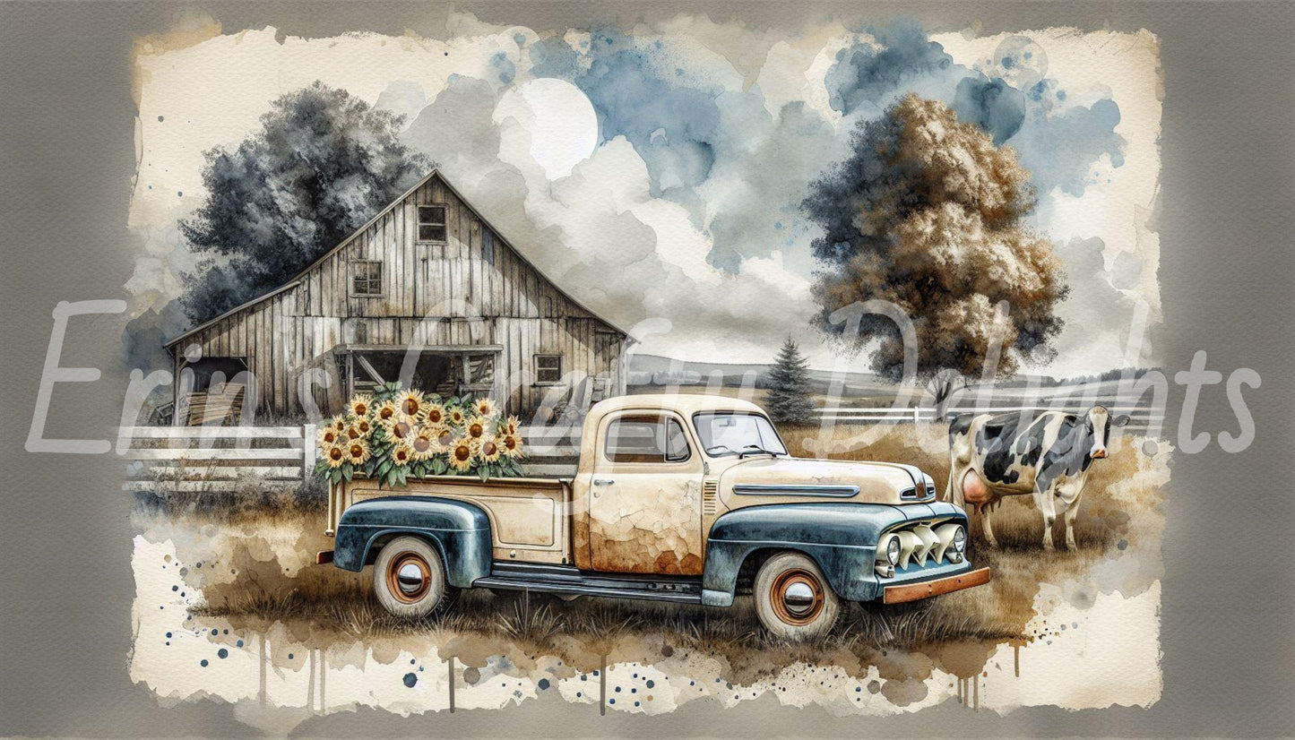 Old Farm Trucks Set 2
