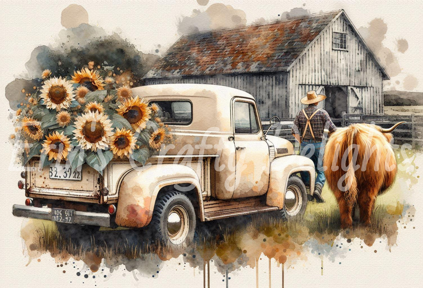 Old Farm Trucks Set 2