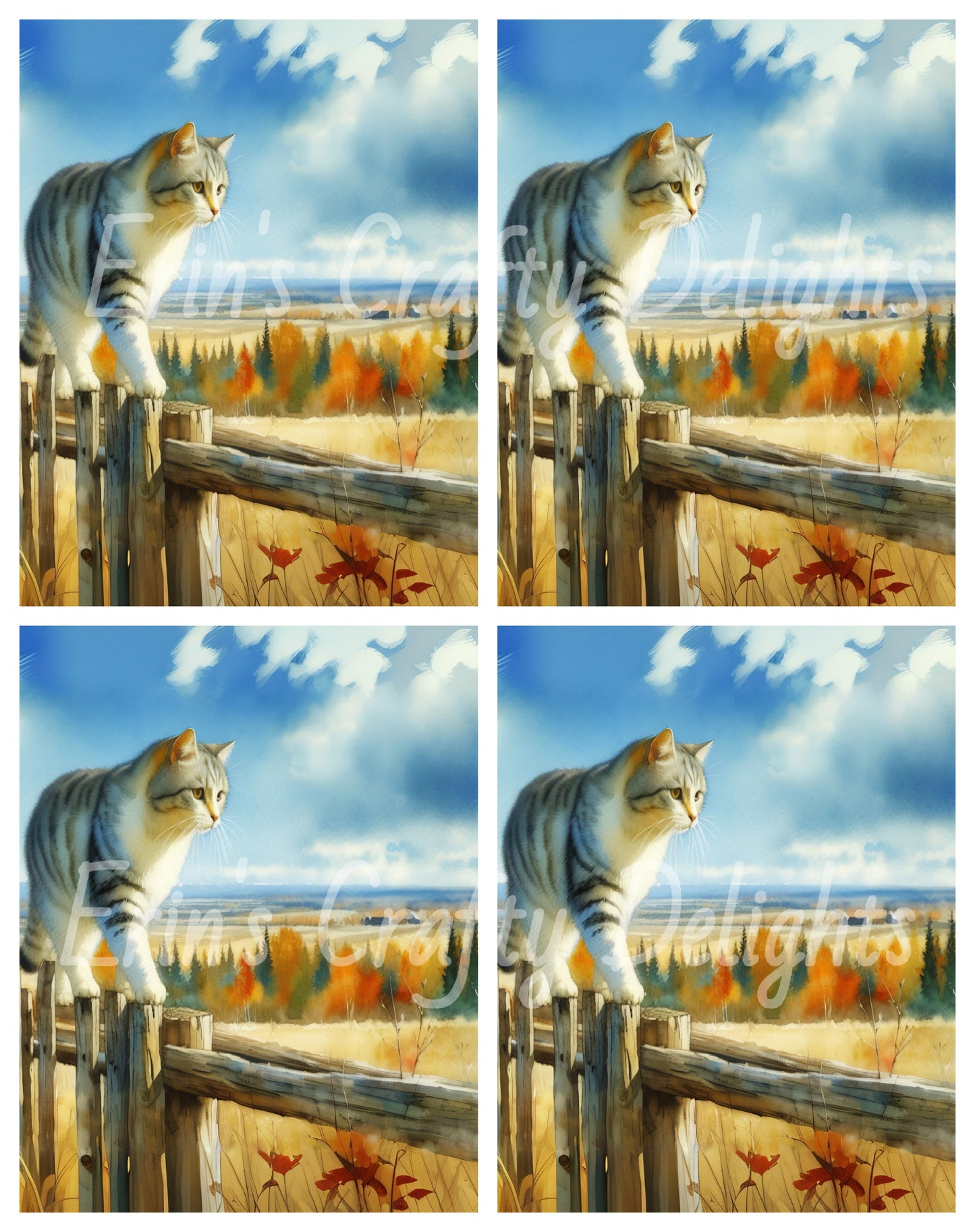 Cat on a Fence 5