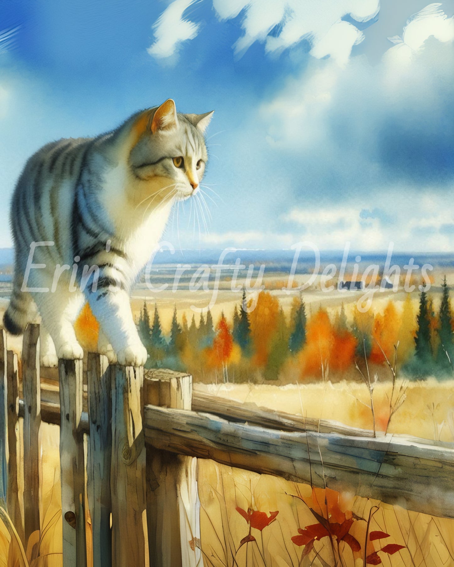 Cat on a Fence 5
