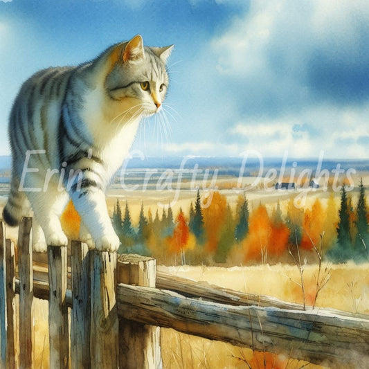 Cat on a Fence 5