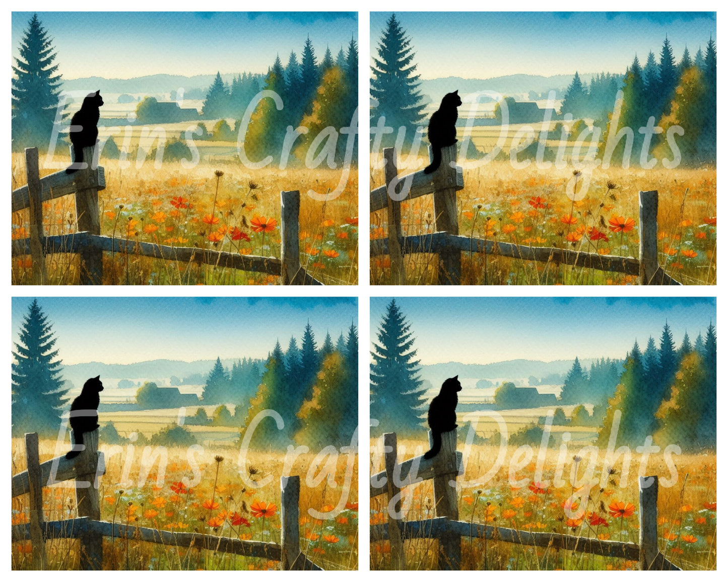 Cat on a Fence Post 1