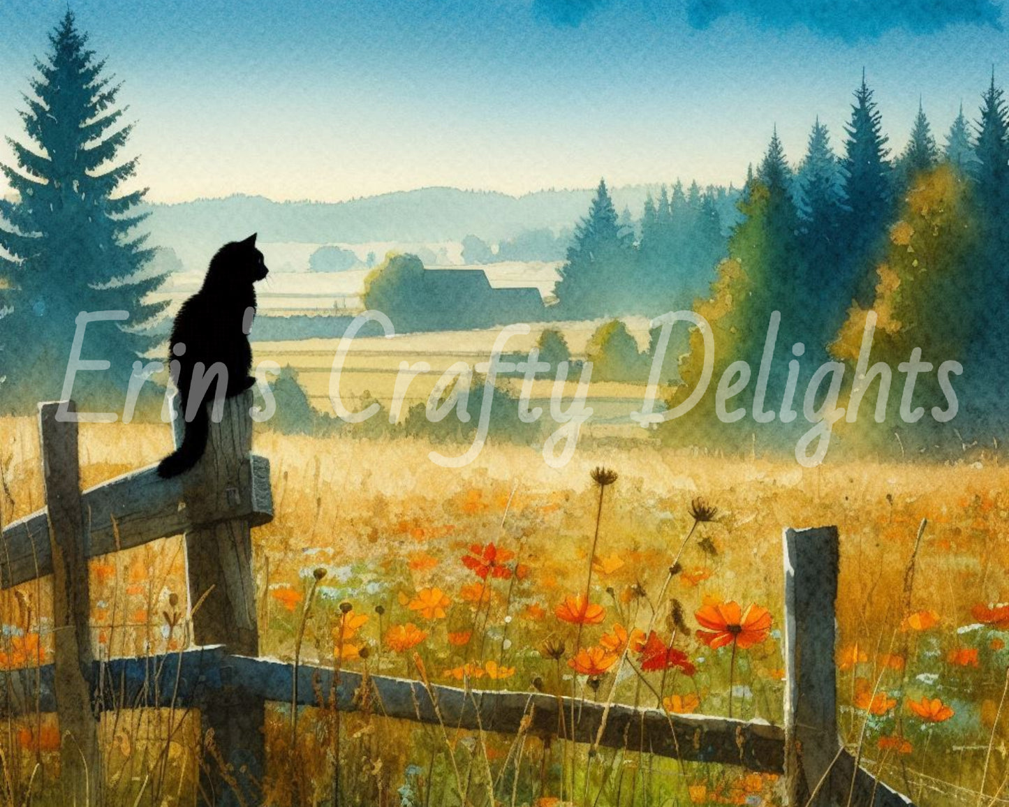 Cat on a Fence Post 1