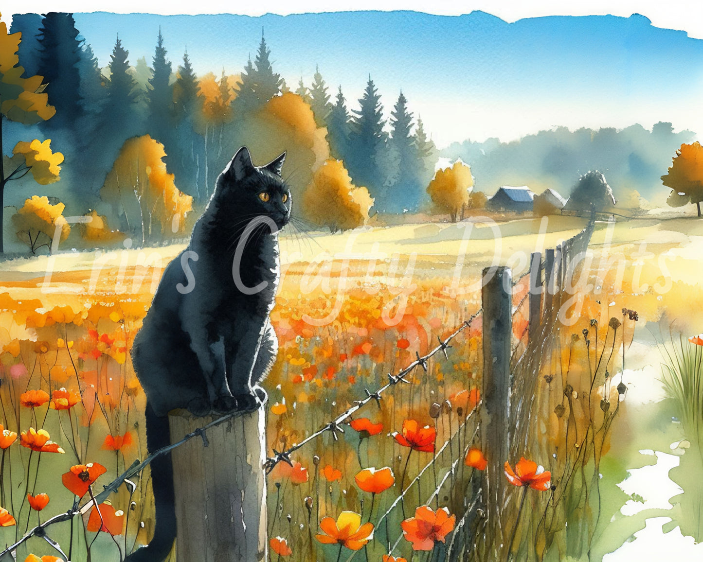Cat on a Fence Post 2