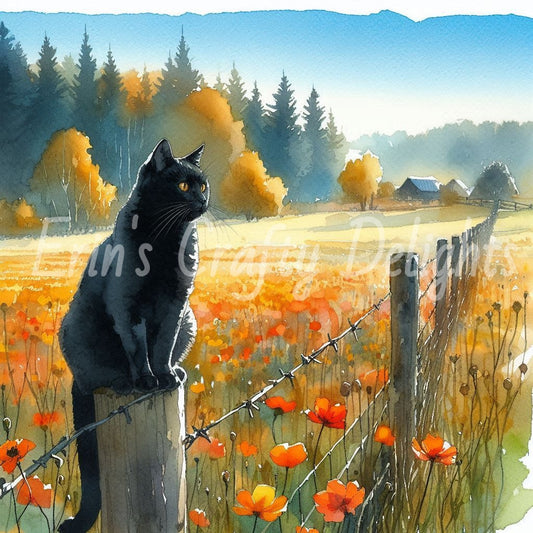 Cat on a Fence Post 2