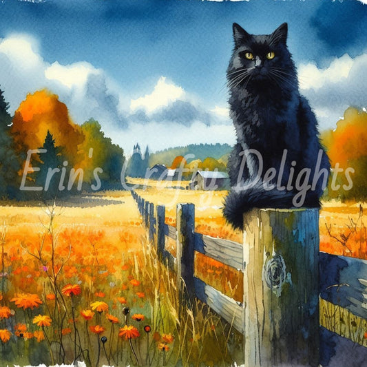 Cat on a Fence Post 3